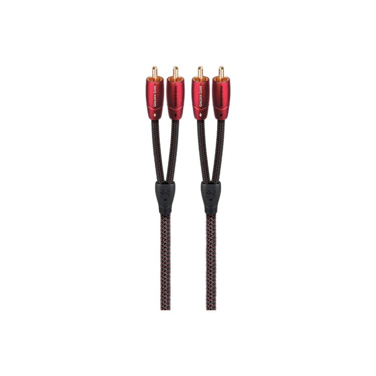 Audioquest Golden Gate | Câble double RCA à RCA - Fiche RCA plaquées Or soudées à froid - 1 Mètre-Sonxplus Rivière-du-Loup