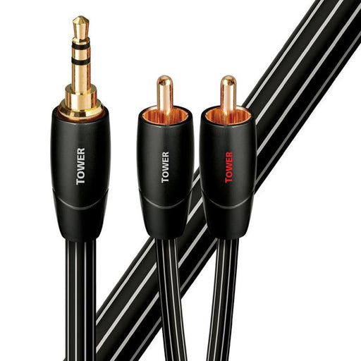 Audioquest Tower | Câbles Jack 3,5mm à RCA - Plaquées Or - 2 Mètres-Sonxplus Rivière-du-Loup