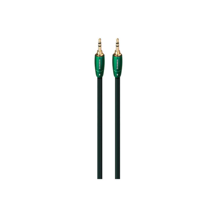 Audioquest Evergreen | Câble 3,5mm à 3,5mm - Bouchons plaqués Or - 1 Mètre-SONXPLUS Rivière-du-Loup