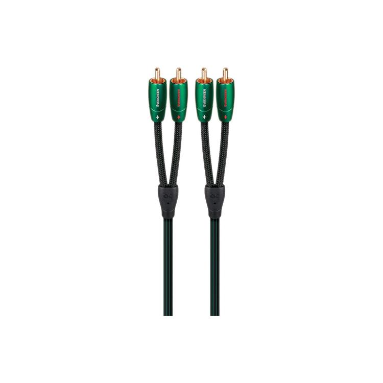 Audioquest Evergreen | Câble RCA à RCA - Fiches RCA plaquées Or - 2 Mètres-SONXPLUS Rivière-du-Loup