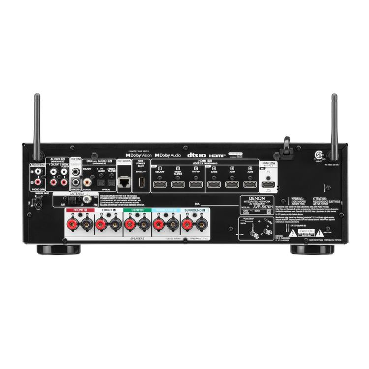 DENON AVRS670H | Récepteur AV cinéma maison 5.2 Canaux - HDMI 8K - Heos intégré - Bluetooth - Wi-Fi - Noir-SONXPLUS Rivière-du-Loup