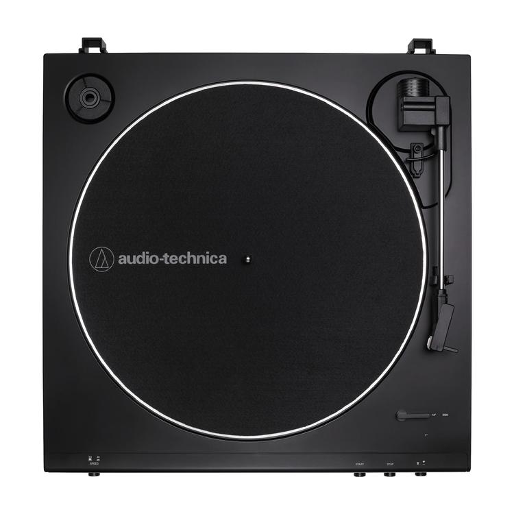 Audio-Technica AT-LP60XBT-USB-BK | Table tournante Stéréo - Entièrement automatique - Entraînement par courroie - USB - Bluetooth - Noir-SONXPLUS Rivière-du-Loup