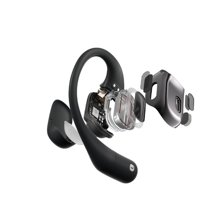 SHOKZ OpenFit | Écouteurs à oreilles ouvertes - Jusqu'à 28 heures d'écoute - Bluetooth - Noir-SONXPLUS Rivière-du-Loup