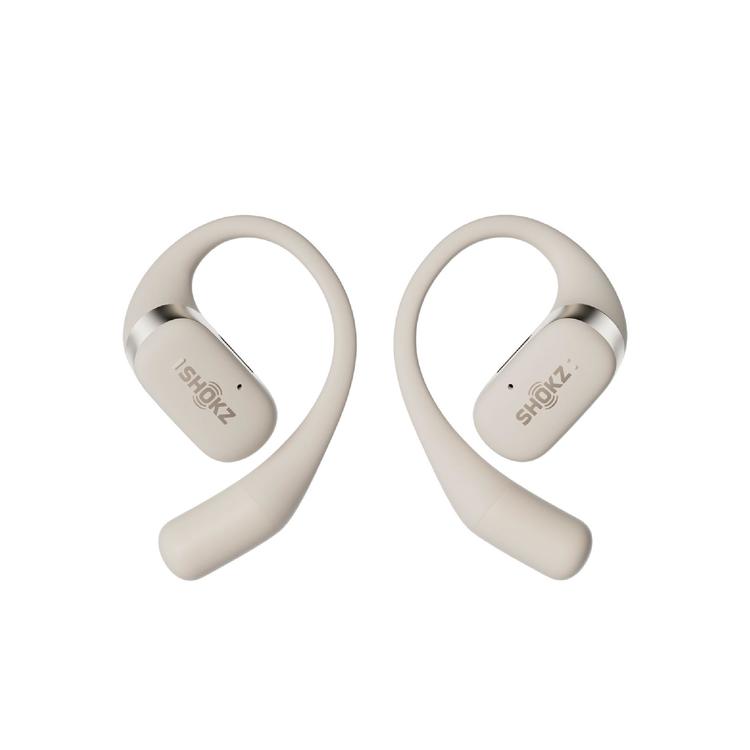 SHOKZ OpenFit | Écouteurs à oreilles ouvertes - Jusqu'à 28 heures d'écoute - Bluetooth - Beige-SONXPLUS Rivière-du-Loup