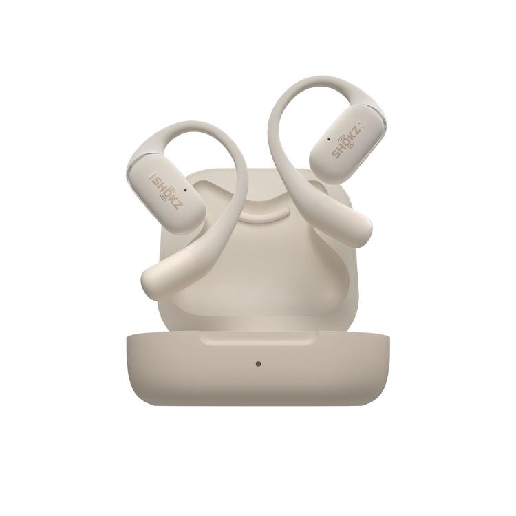 SHOKZ OpenFit | Écouteurs à oreilles ouvertes - Jusqu'à 28 heures d'écoute - Bluetooth - Beige-SONXPLUS Rivière-du-Loup