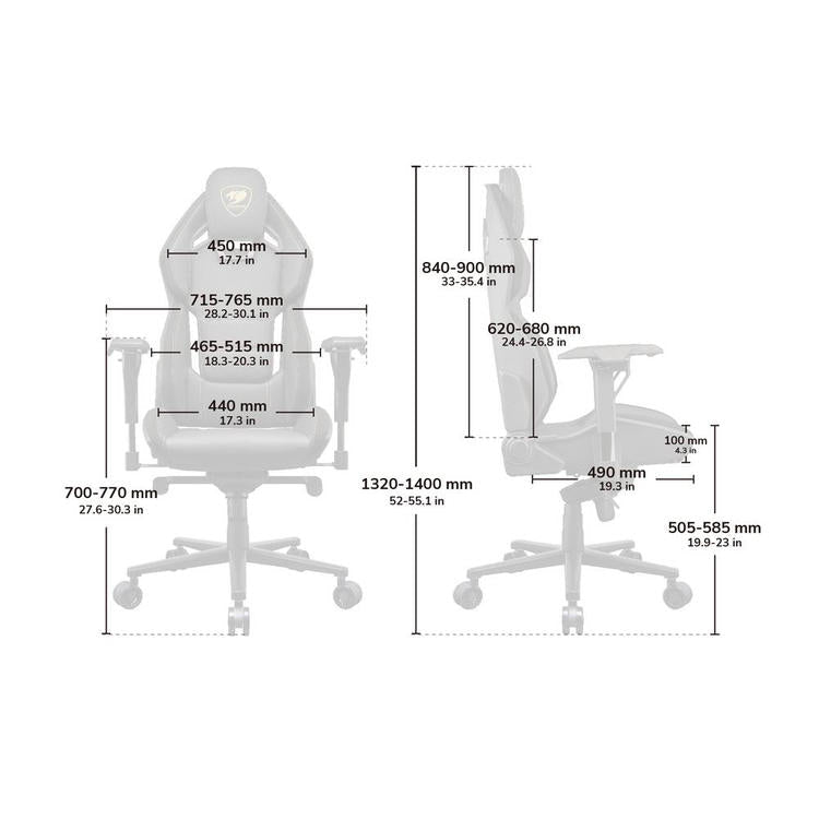 Cougar Hotrod | Chaise de jeu - Dossier multizones - Accoudoir réglable en 4D - Royal-SONXPLUS Rivière-du-Loup