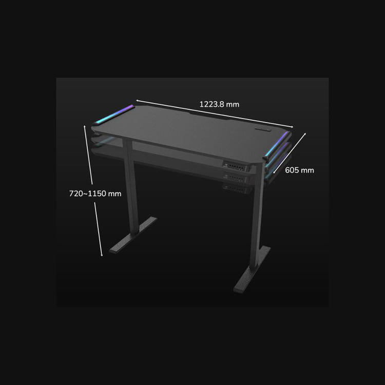 Cougar E-Deimus 120 | Table de jeu électrique - Ports intégrés - Éclairage RVB - Noir-SONXPLUS Rivière-du-Loup