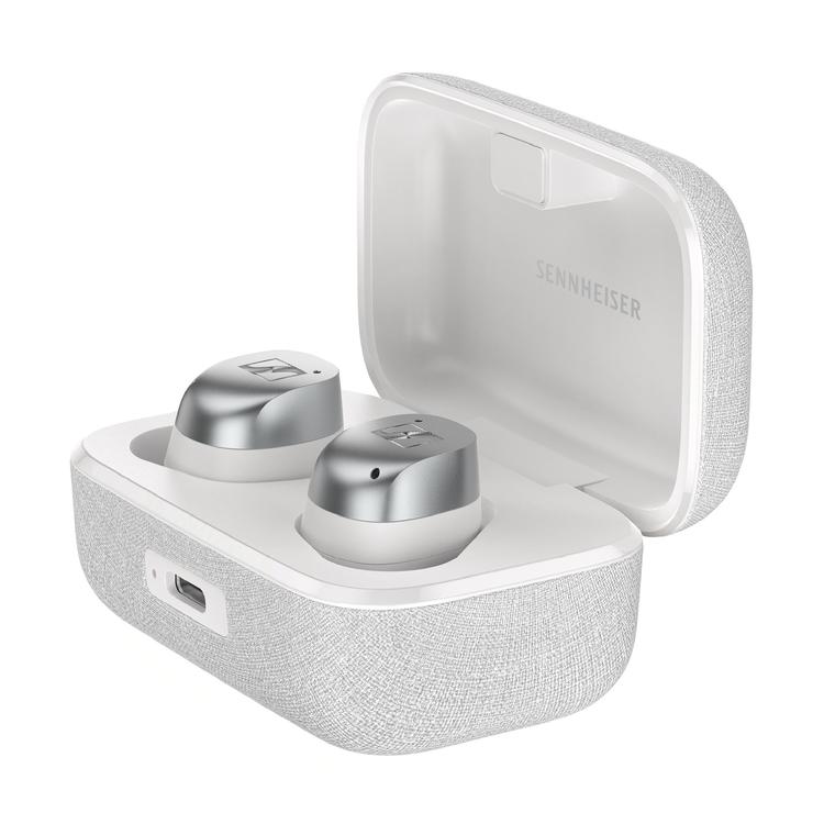 Sennheiser MOMENTUM True Wireless 4 | Écouteurs intra-auriculaires - Sans fil - Réduction adaptative du bruit - Blanc/Argent-SONXPLUS Rivière-du-Loup