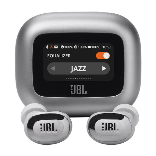JBL Live Buds 3 | Écouteurs intra-auriculaires - Écran tactile LED 1,45" - Bluetooth - Argent-SONXPLUS Rivière-du-Loup