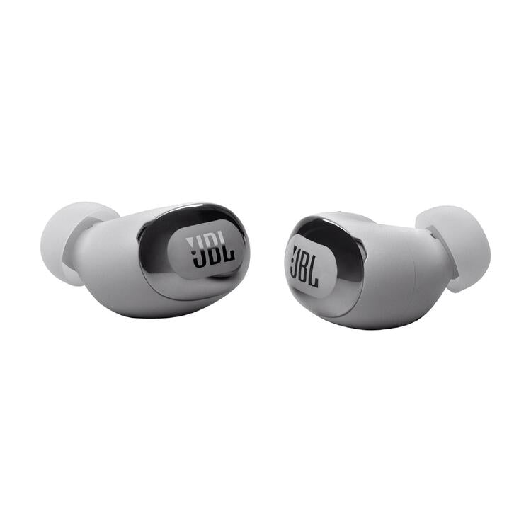 JBL Live Buds 3 | Écouteurs intra-auriculaires - Écran tactile LED 1,45" - Bluetooth - Argent-SONXPLUS Rivière-du-Loup