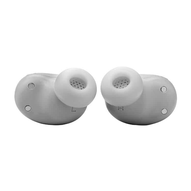 JBL Live Buds 3 | Écouteurs intra-auriculaires - Écran tactile LED 1,45" - Bluetooth - Argent-SONXPLUS Rivière-du-Loup