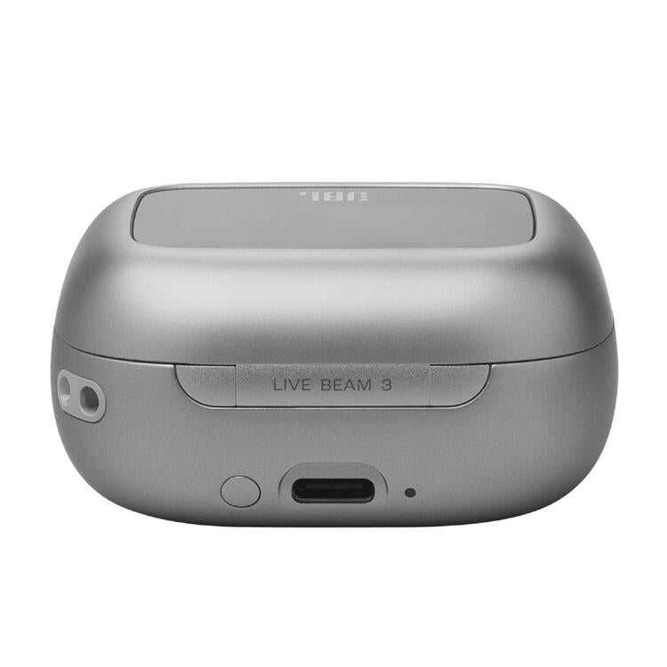 JBL Live Beam 3 | Écouteurs intra-auriculaires - Écran tactile LED 1,45" - Argent-SONXPLUS Rivière-du-Loup