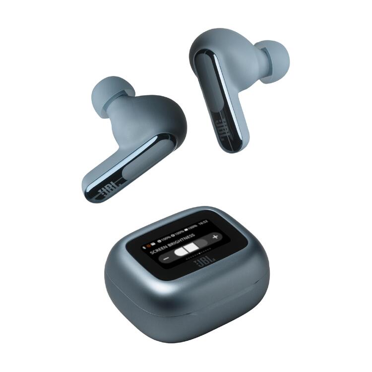 JBL Live Beam 3 | Écouteurs intra-auriculaires - Écran tactile LED 1,45" - Bleu-SONXPLUS Rivière-du-Loup