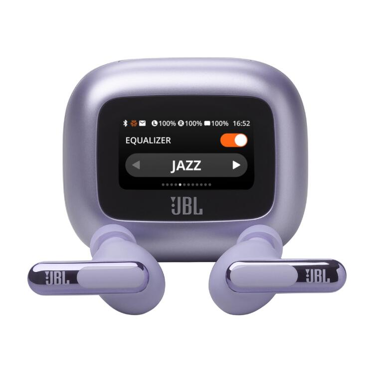 JBL Live Beam 3 | Écouteurs intra-auriculaires - Écran tactile LED 1,45" - Mauve-SONXPLUS Rivière-du-Loup