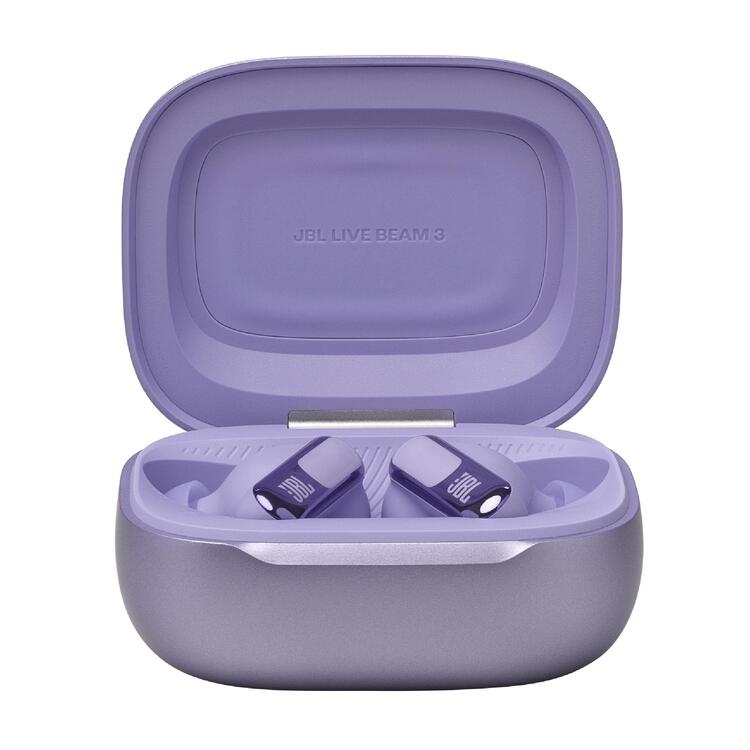 JBL Live Beam 3 | Écouteurs intra-auriculaires - Écran tactile LED 1,45" - Mauve-SONXPLUS Rivière-du-Loup