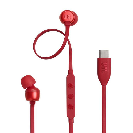 JBL Tune 310C | Écouteurs intra-auriculaires - Filaire - USB-C - Télécommande 3 boutons - Rouge-SONXPLUS Rivière-du-Loup