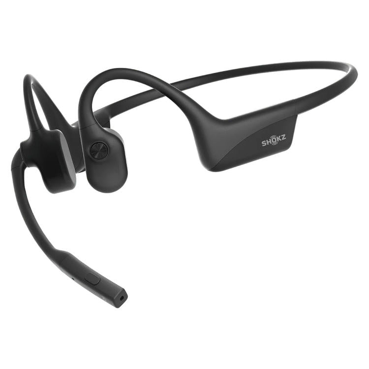 SHOKZ OpenComm2 | Écouteurs à conduction osseuse - Bluetooth - Microphone - Noir-SONXPLUS Rivière-du-Loup