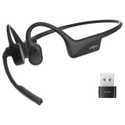 SHOKZ OpenComm2 USB-A | Écouteurs à conduction osseuse - Bluetooth - Adaptateur USB-A - Microphone - Noir-SONXPLUS Rivière-du-Loup