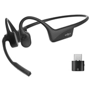 SHOKZ OpenComm2 USB-C | Écouteurs à conduction osseuse - Bluetooth - Adaptateur USB-C - Microphone - Noir-SONXPLUS Rivière-du-Loup