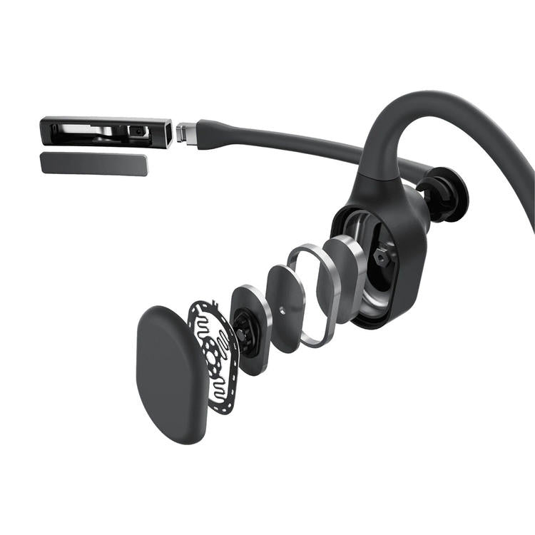 SHOKZ OpenComm2 USB-C | Écouteurs à conduction osseuse - Bluetooth - Adaptateur USB-C - Microphone - Noir-SONXPLUS Rivière-du-Loup