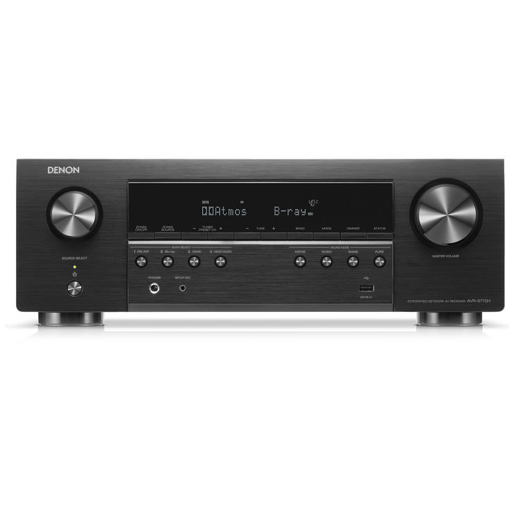 Denon AVR-S770H | Récepteur AV - 7.2 canaux - Cinéma maison - 8K - HEOS intégré - 75W - Noir-SONXPLUS Rivière-du-Loup