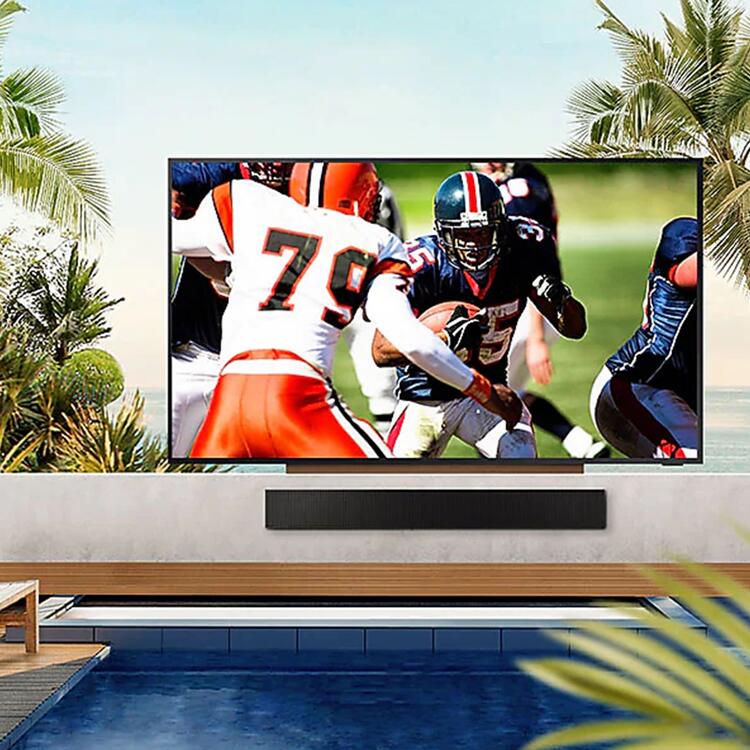 Samsung QN85LST9CAFXZC | Téléviseur extérieur QLED 85" The Terrace - Protection solaire directe - Résistant aux intempéries - 4K Ultra HD-SONXPLUS Rivière-du-Loup