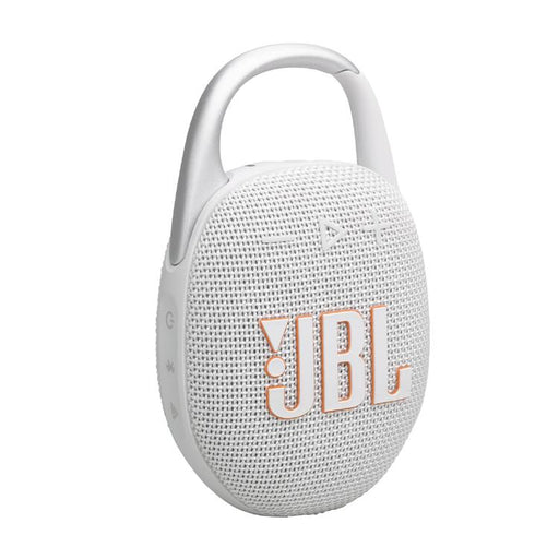 JBL Clip 5 | Haut-parleur à mousqueton portable - Bluetooth - IP67 - Blanc-SONXPLUS Rivière-du-Loup