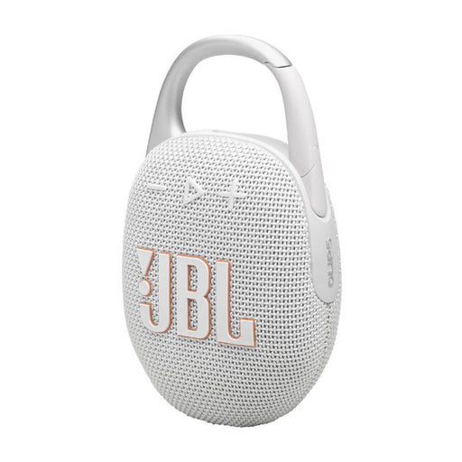 JBL Clip 5 | Haut-parleur à mousqueton portable - Bluetooth - IP67 - Blanc-SONXPLUS Rivière-du-Loup