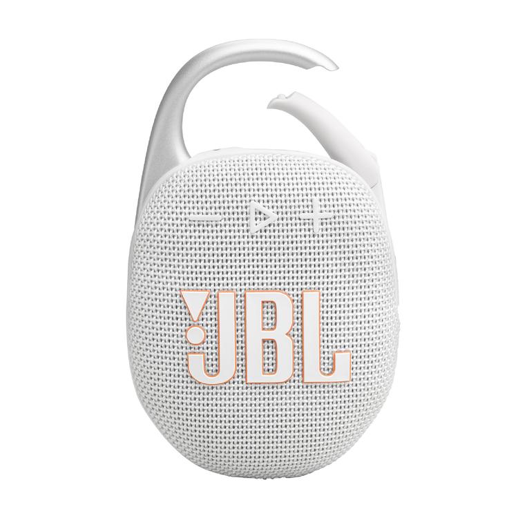 JBL Clip 5 | Haut-parleur à mousqueton portable - Bluetooth - IP67 - Blanc-SONXPLUS Rivière-du-Loup