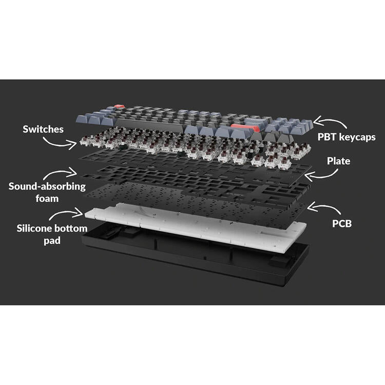 Keychron K8 Pro 300202 | Clavier Aluminium RGB - Sans fil et filaire - 4000 mAh-SONXPLUS Rivière-du-Loup