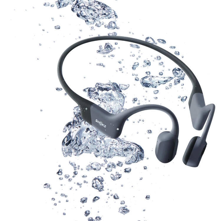 SHOKZ OpenSwim Pro | Écouteurs à conduction osseuse - Pour Natation - Bluetooth - IP68 - 9 Heures d'autonomie - Gris-SONXPLUS Rivière-du-Loup