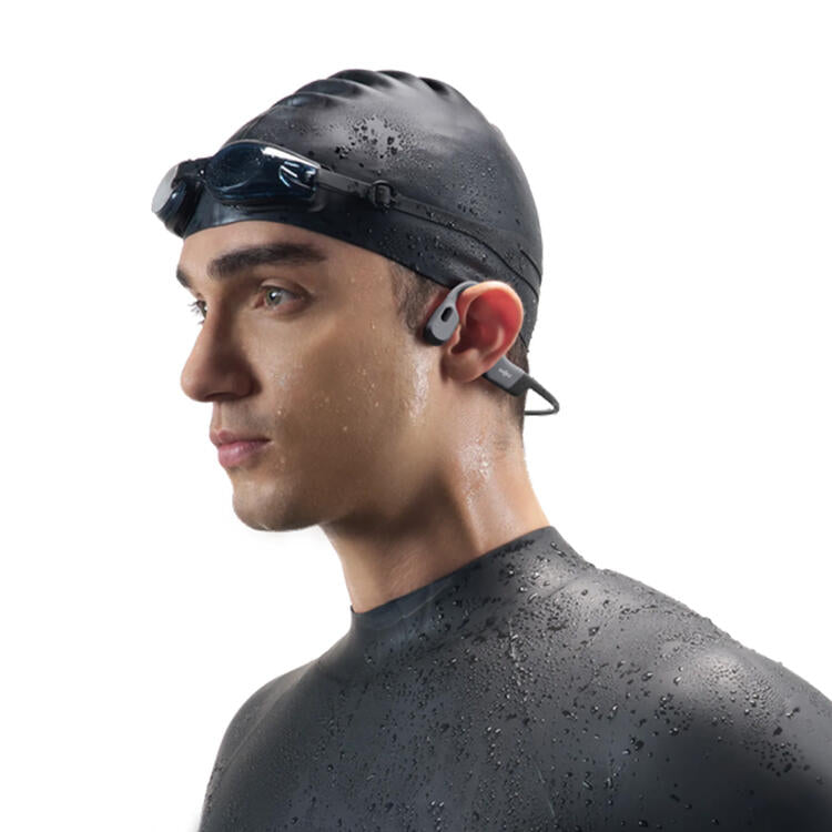 SHOKZ OpenSwim Pro | Écouteurs à conduction osseuse - Pour Natation - Bluetooth - IP68 - 9 Heures d'autonomie - Gris-SONXPLUS Rivière-du-Loup