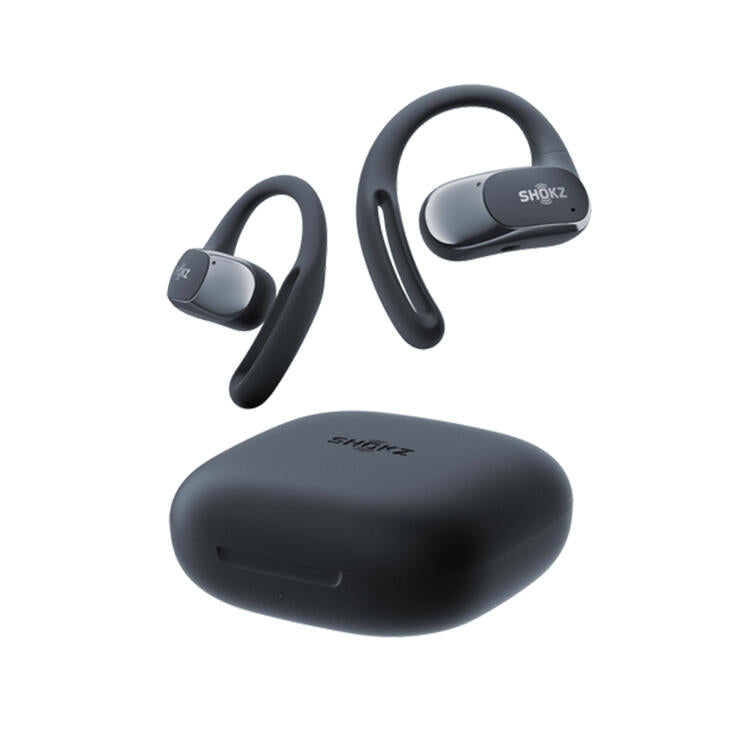 SHOKZ OpenFit Air | Écouteurs conduction osseuse - Jusqu'à 28 heures d'écoute - Bluetooth - Noir-SONXPLUS Rivière-du-Loup