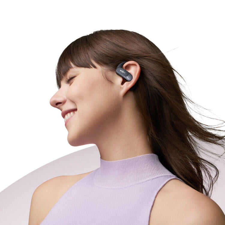 SHOKZ OpenFit Air | Écouteurs conduction osseuse - Jusqu'à 28 heures d'écoute - Bluetooth - Noir-SONXPLUS Rivière-du-Loup