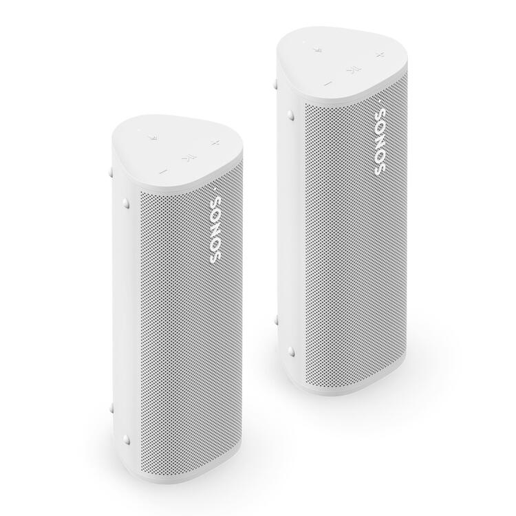 Sonos | Ensemble Aventure - 2 Haut-parleurs Roam 2 portatifs - Bluetooth - Étanche - Blanc-SONXPLUS Rivière-du-Loup