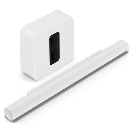 Sonos | Ensemble de divertissement haut de gamme avec Arc Ultra + Caissons de graves sans fil - 9.1.4 Canaux - Blanc-SONXPLUS Rivière-du-Loup