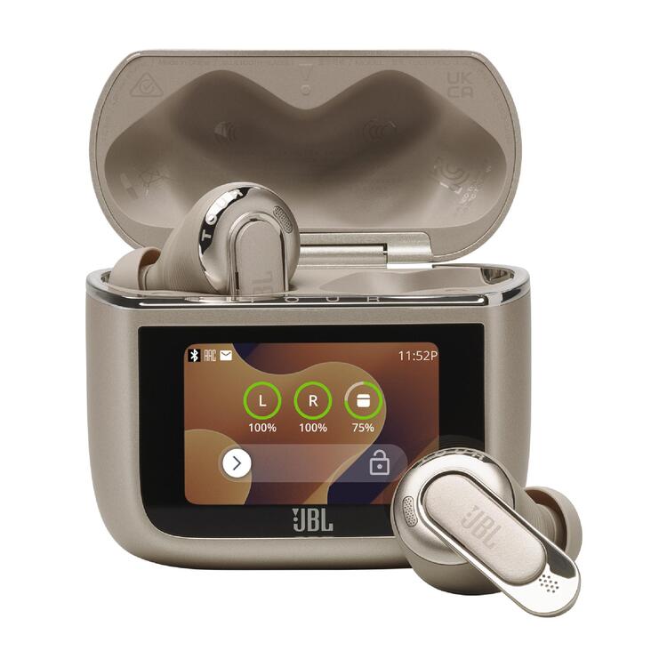 JBL TOUR PRO 3 | Écouteurs intra-auriculaires - Bluetooth - 6 microphones - Étui intelligent - Latté-SONXPLUS Rivière-du-Loup