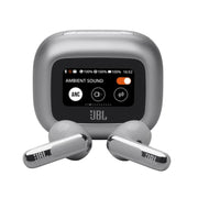 JBL Live Flex 3 | Écouteurs intra-auriculaire - Sans fil - Réduction de bruit - Écran tactile 1,45" - Argent-SONXPLUS Rivière-du-Loup