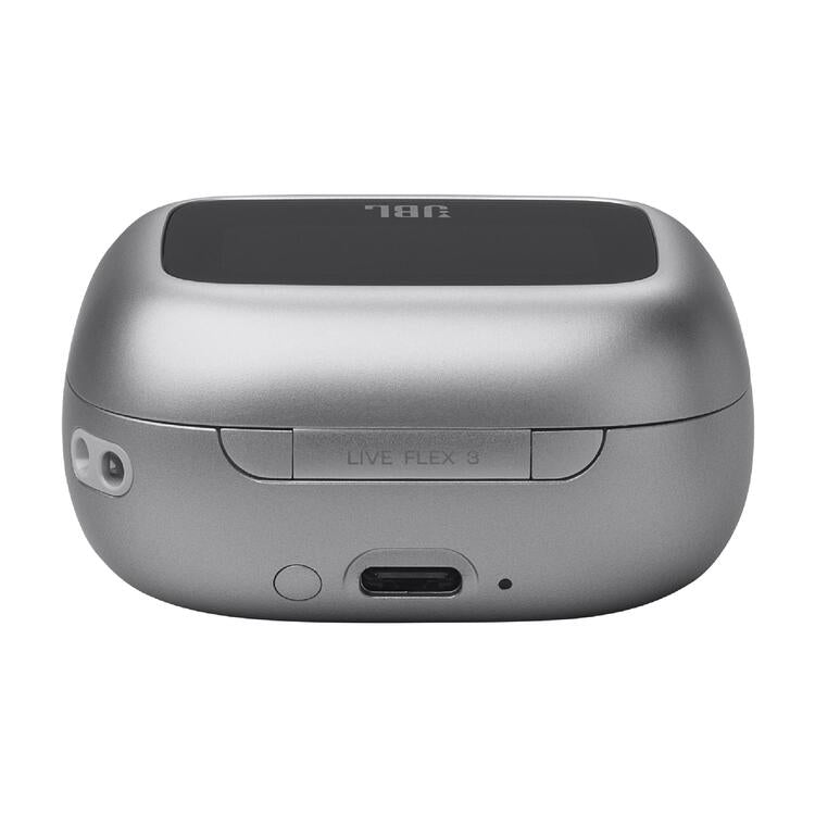 JBL Live Flex 3 | Écouteurs intra-auriculaire - Sans fil - Réduction de bruit - Écran tactile 1,45" - Argent-SONXPLUS Rivière-du-Loup