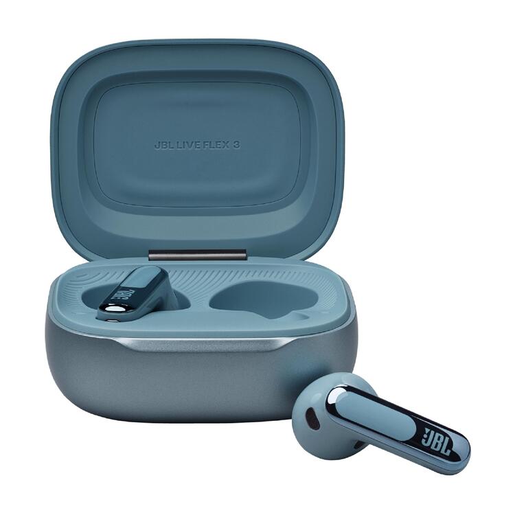 JBL Live Flex 3 | Écouteurs intra-auriculaire - Sans fil - Réduction de bruit - Écran tactile 1,45" - Bleu-SONXPLUS Rivière-du-Loup