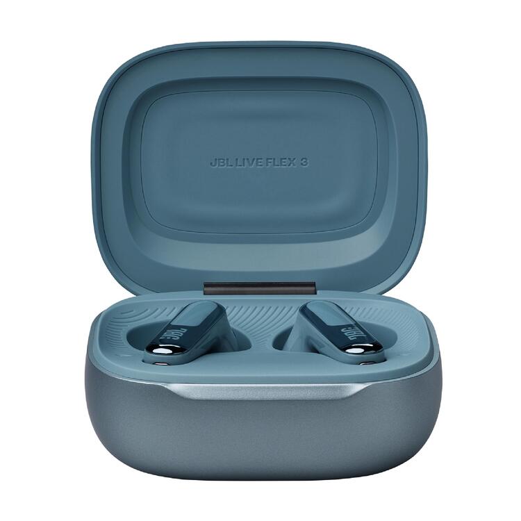 JBL Live Flex 3 | Écouteurs intra-auriculaire - Sans fil - Réduction de bruit - Écran tactile 1,45" - Bleu-SONXPLUS Rivière-du-Loup