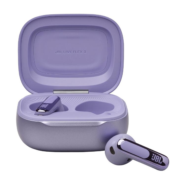 JBL Live Flex 3 | Écouteurs intra-auriculaire - Sans fil - Réduction de bruit - Écran tactile 1,45" - Mauve-SONXPLUS Rivière-du-Loup
