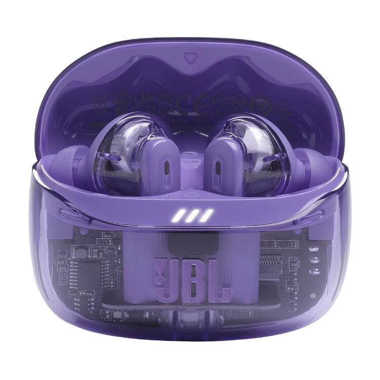 JBL Tune Beam 2 | Écouteurs intra-auriculaires - 100% Sans fil - Bluetooth - Smart Ambient - 6 Microphones - Mauve Fantôme-SONXPLUS Rivière-du-Loup