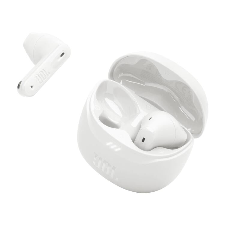JBL Tune Flex 2 | Écouteurs intra-auriculaires - 100% Sans fil - Bluetooth - Réduction de bruit - 6 Microphones - IP54 - Blanc-SONXPLUS Rivière-du-Loup
