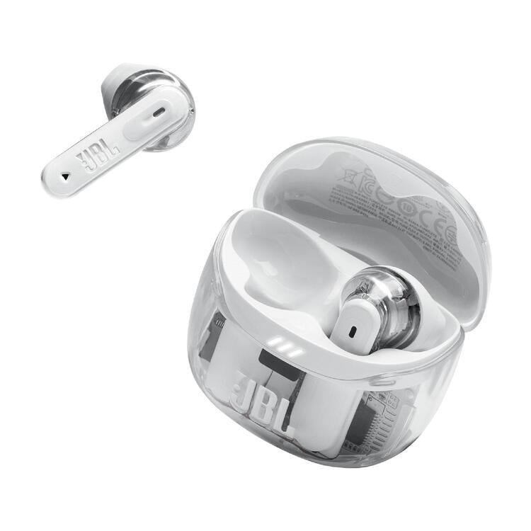 JBL Tune Flex 2 | Écouteurs intra-auriculaires - 100% Sans fil - Bluetooth - Réduction de bruit - 6 Microphones - IP54 - Blanc Fantôme-SONXPLUS Rivière-du-Loup