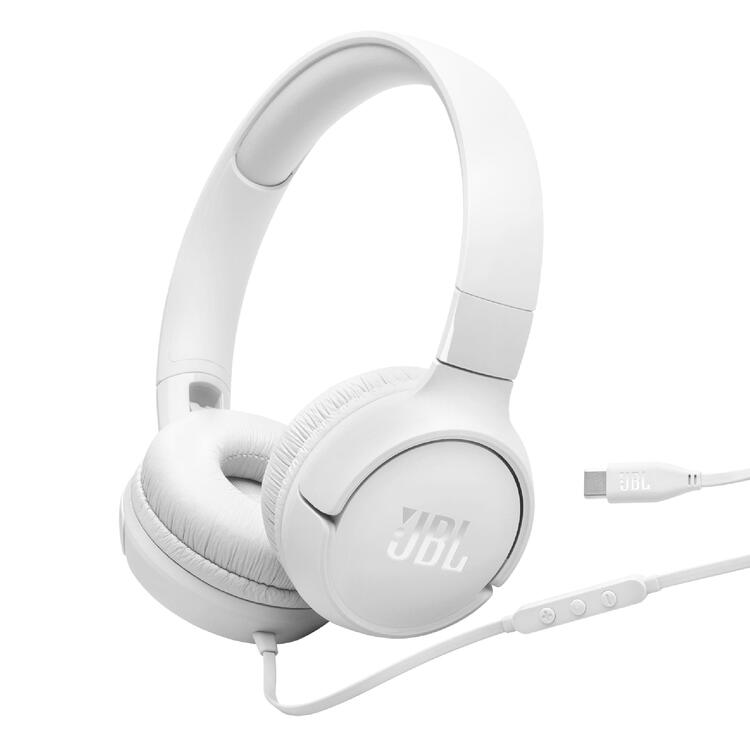 JBL Tune 520C | Écouteurs Supra-auriculaires - USB-C - Bluetooth - Blanc-SONXPLUS Rivière-du-Loup