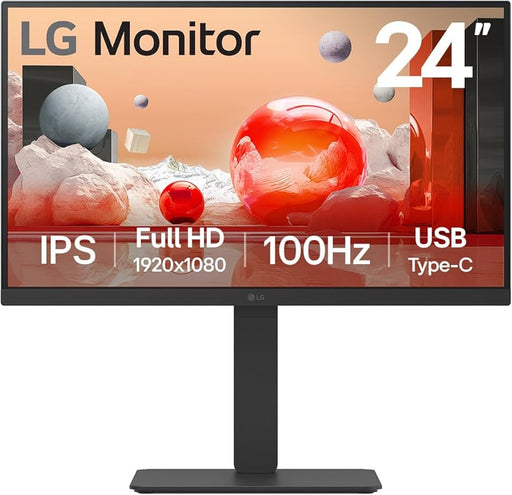 LG 24BA650-B | Moniteur 24" FHD - 100Hz - Haut-parleurs intégrés | 01 | Sonxplus Rivière-du-Loup