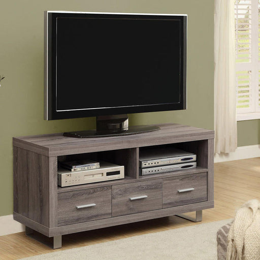 Monarch Specialties I 3250 | Meuble TV - 48" - 3 Tiroirs - Taupe foncé-Rivière-du-Loup