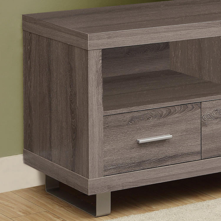 Monarch Specialties I 3250 | Meuble TV - 48" - 3 Tiroirs - Taupe foncé-Rivière-du-Loup