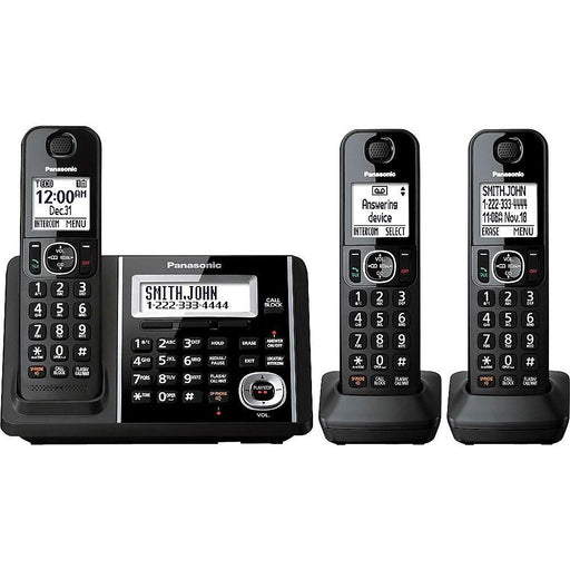 Panasonic KX-TGF343B | Téléphone sans fil - 3 combinés - Répondeur - Noir- Sonxplus Rivière-du-Loup 